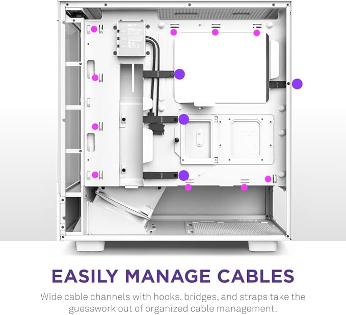 NZXT H5 Elite Edition ATX Mid Tower RGB Case White NZXT H5 Elite Edition ATX Mid Tower RGB Case White
